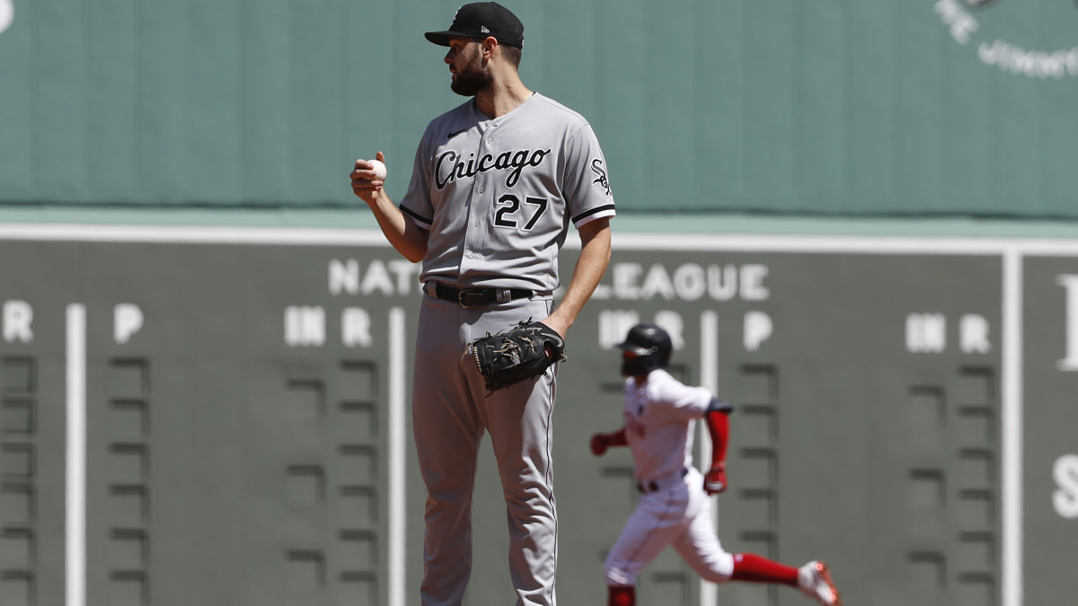 Chicago White Sox pitcher Lucas Giolito and Boston Red Sox infielder/outfielder Enrique Hernandez