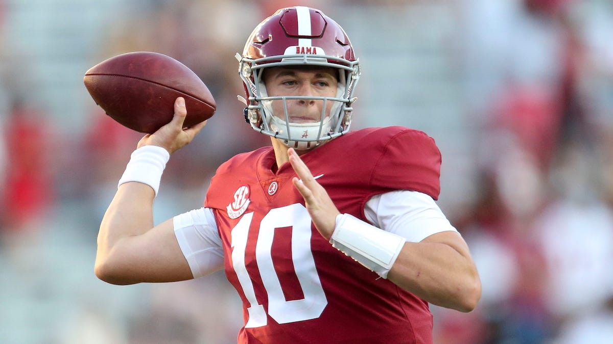 Alabama and potential Patriots quarterback Mac Jones