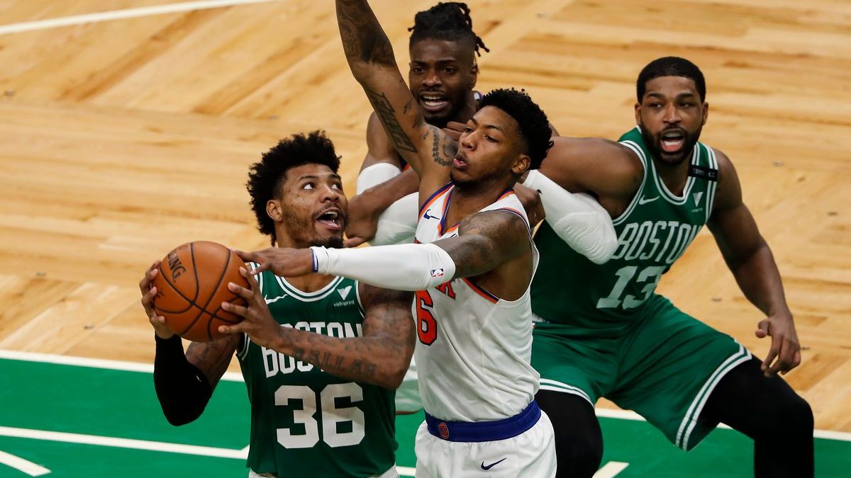 Boston Celtics guard Marcus Smart, center Tristan Thompson
