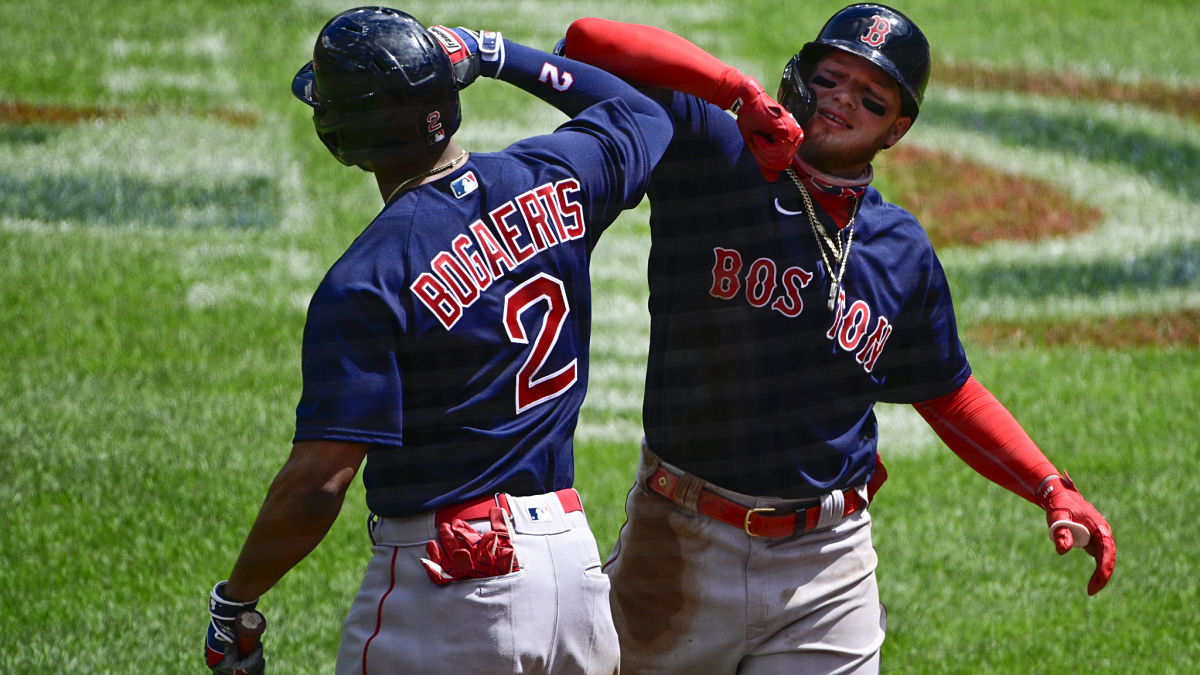Boston Red Sox shortstop Xander Bogaerts and outfielder Alex Verdugo