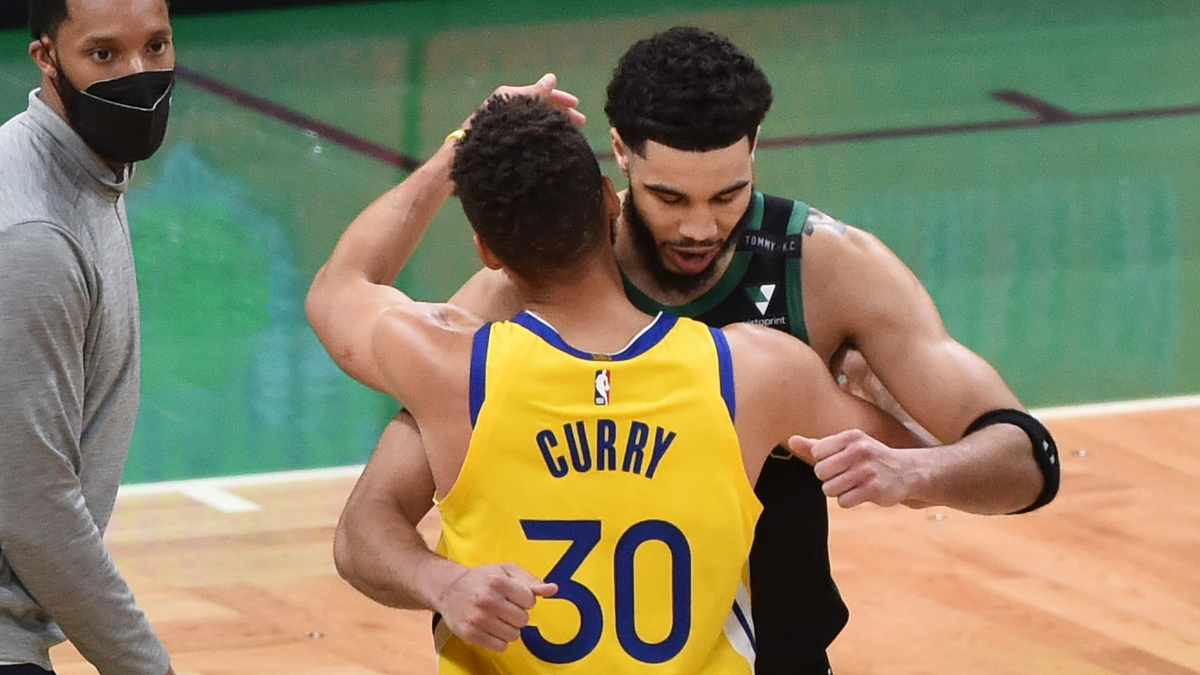 Boston Celtics forward Jayson Tatum, Golden State Warriors guard Stephen Curry