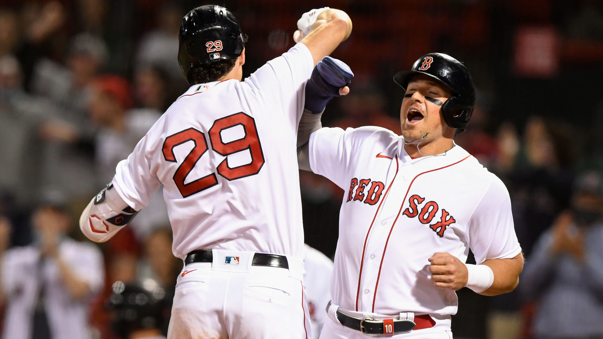 Boston Red Sox first baseman Bobby Dalbec, outfielder Hunter Renfroe