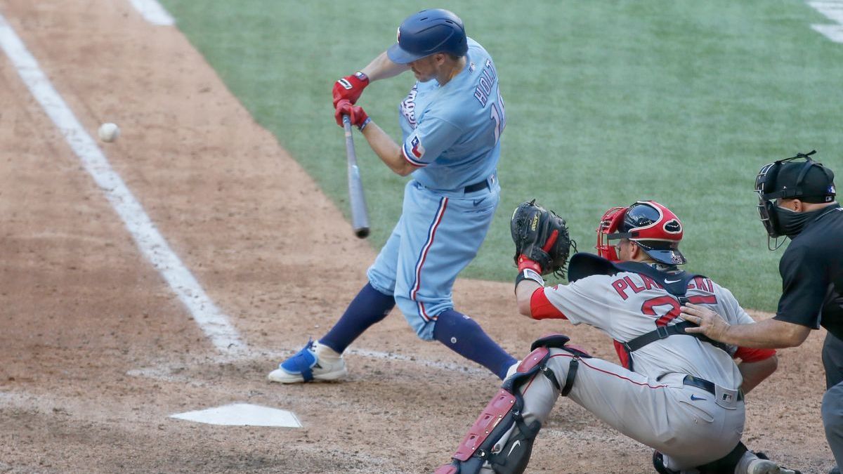 Texas Rangers third baseman Brock Holt