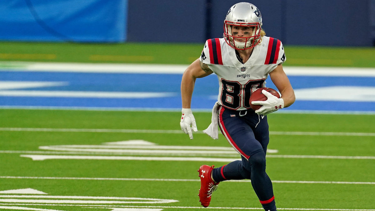 Patriots wide receiver Gunner Olszewski