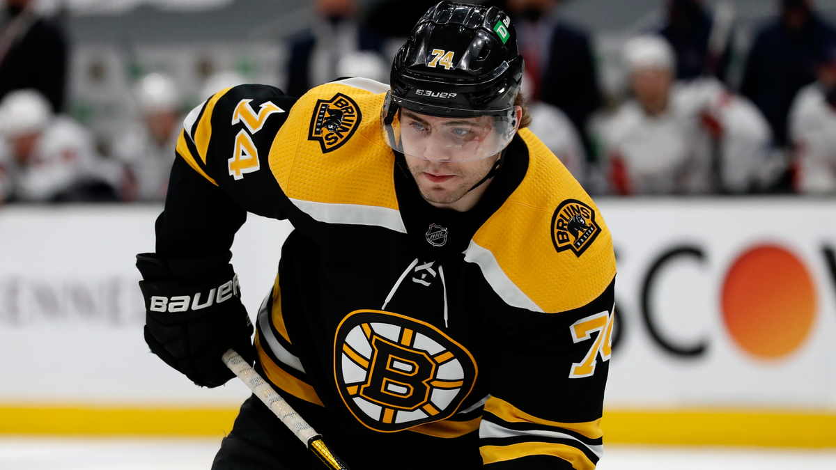Boston Bruins winger Jake DeBrusk