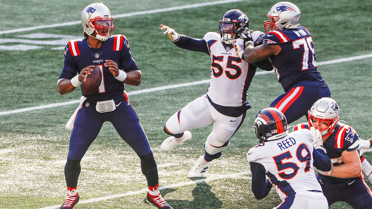 New England Patriots quarterback Cam Newton