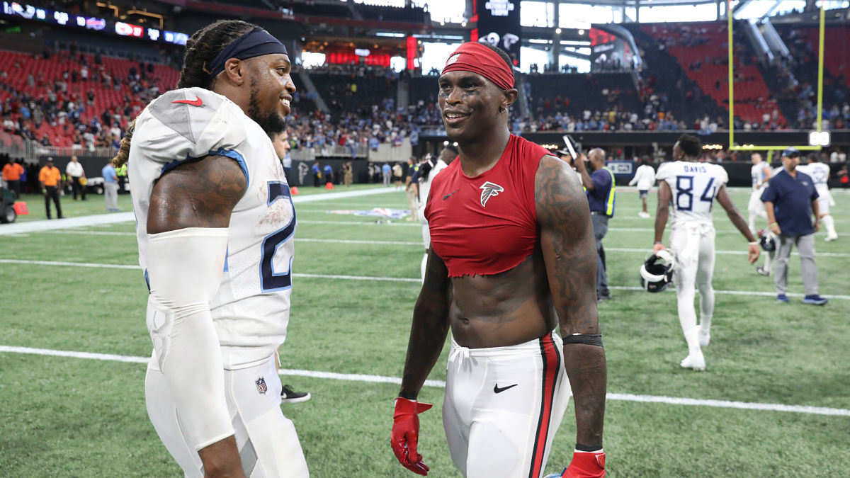 Tennessee Titans running back Derrick Henry and wide receiver Julio Jones