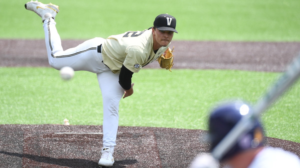 Vanderbilt Commodores pitcher Jack Leiter (22)