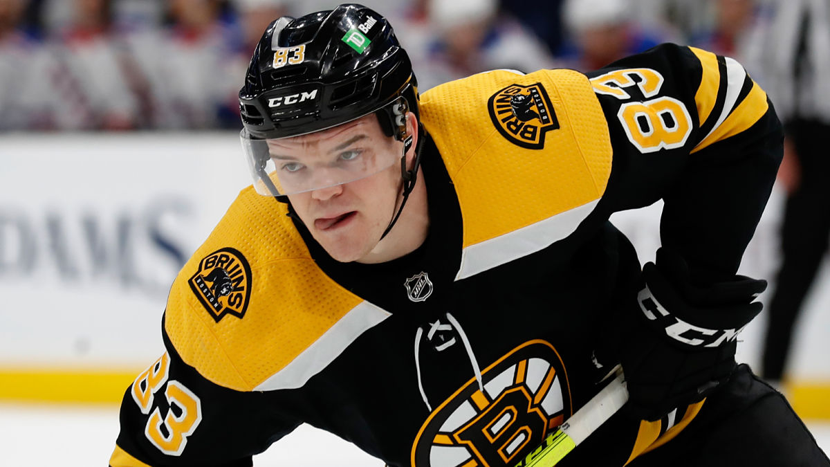 Boston Bruins winger Karson Kuhlman