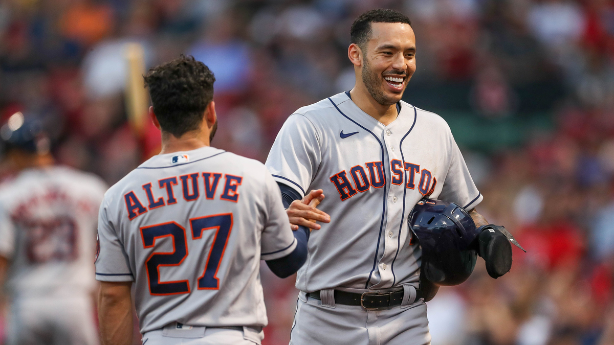 Houston Astros shortstop Carlos Correa, second baseman Jose Altuve