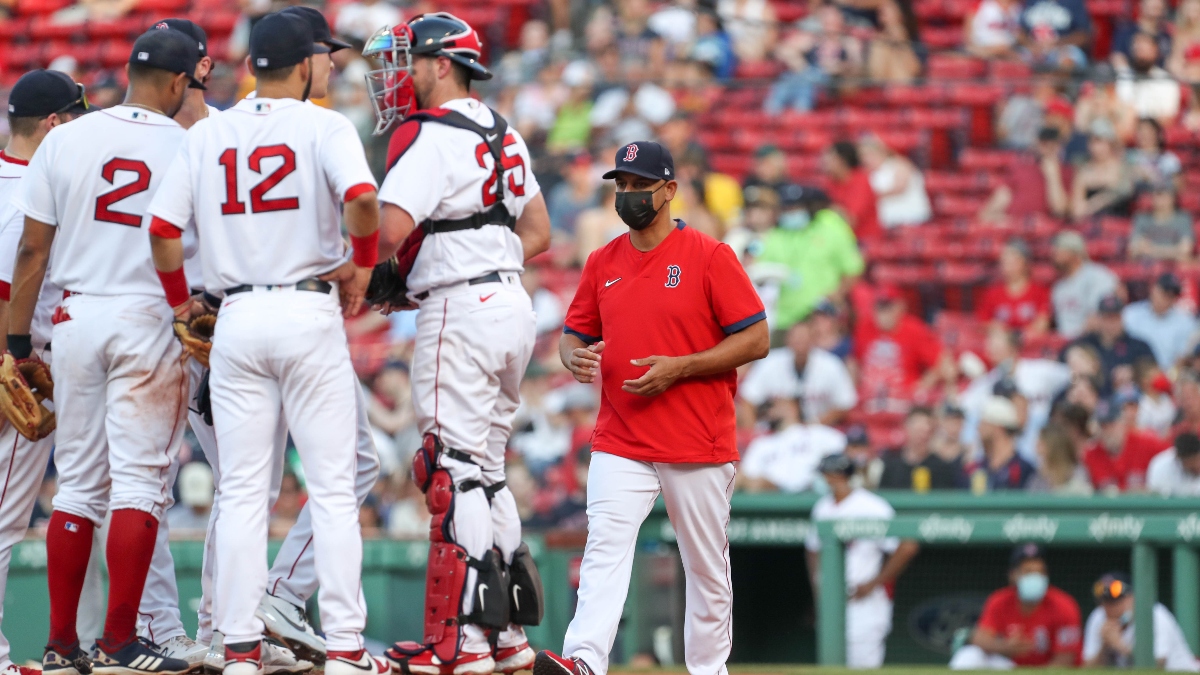 Boston Red Sox manager Alex Cora and players