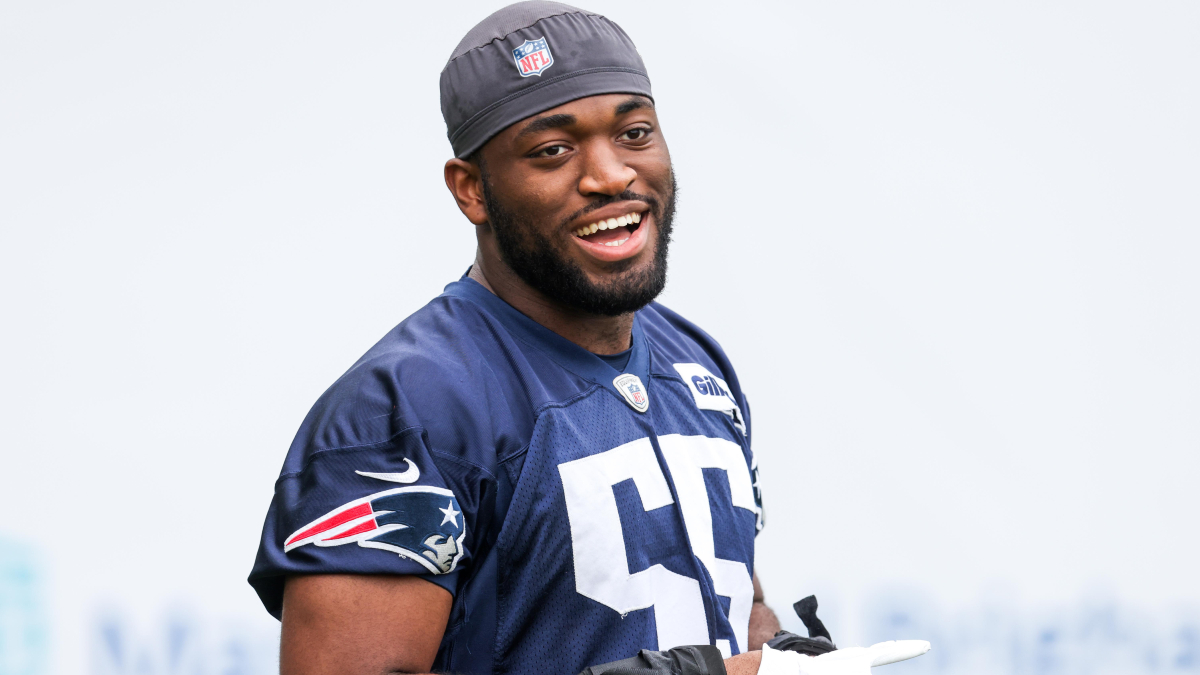 New England Patriots line backer Josh Uche