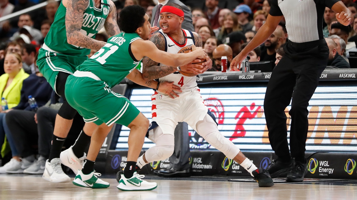 NBA guards Isaiah Thomas (4) and Tremont Waters (51)