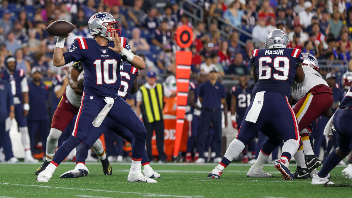 New England Patriots quarterback Mac Jones