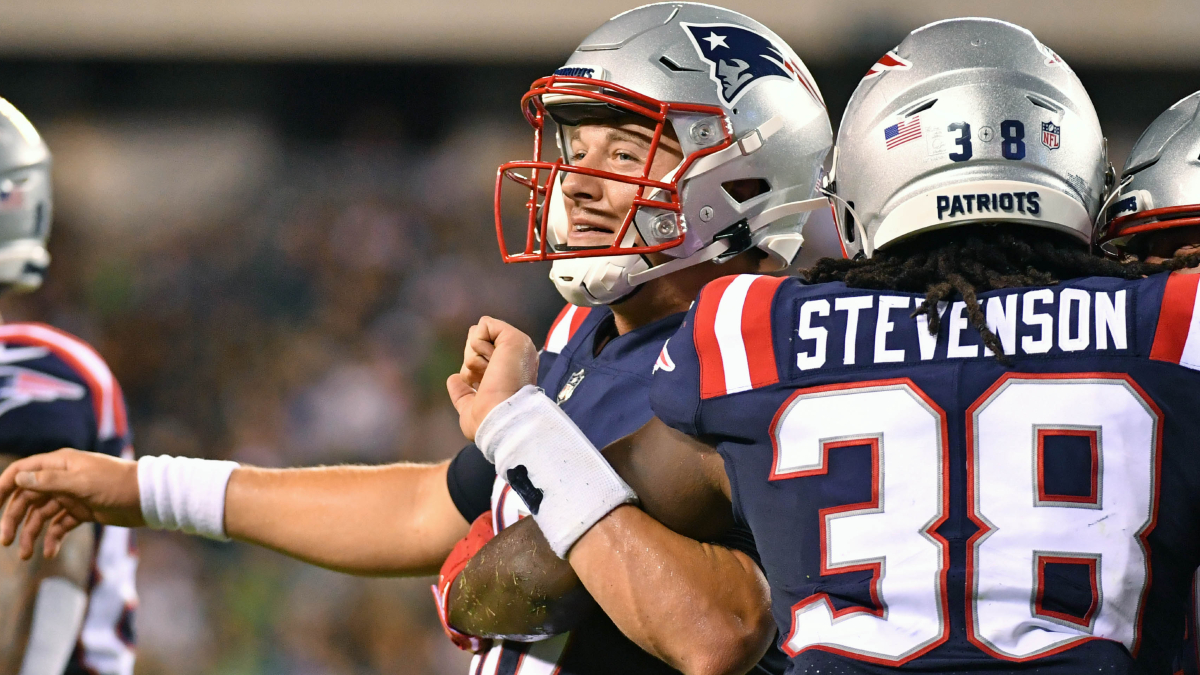 New England Patriots running back Rhamondre Stevenson