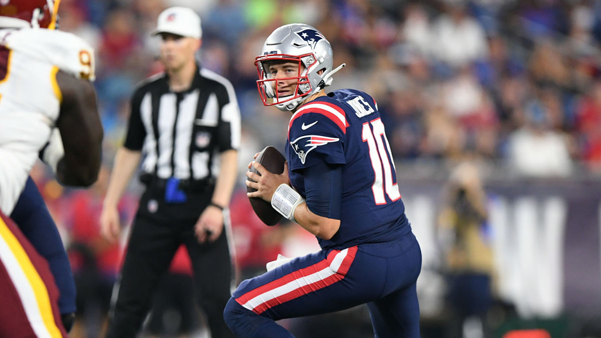 New England Patriots quarterback Mac Jones