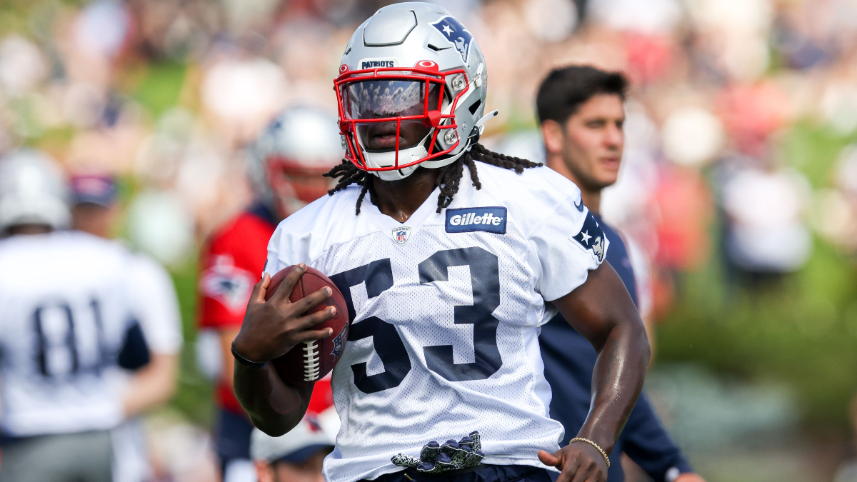 New England Patriots running back Rhamondre Stevenson
