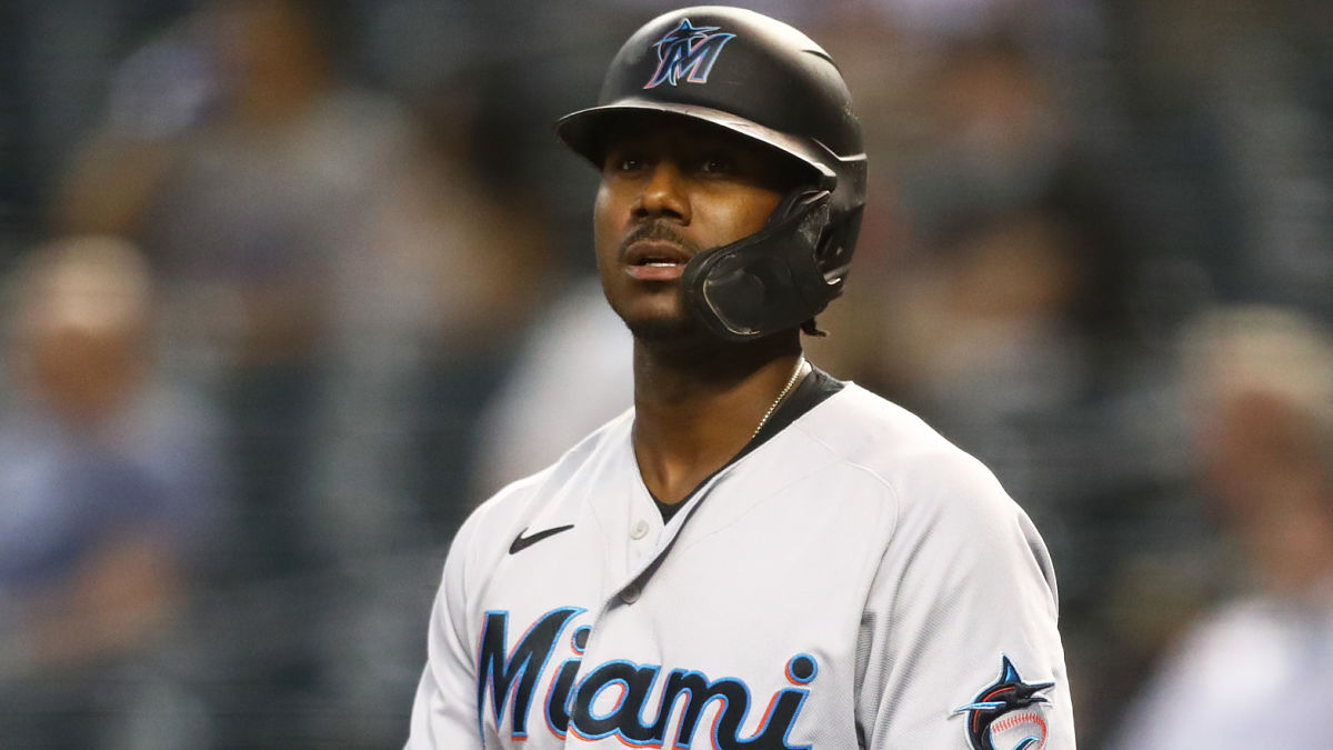Miami Marlins outfielder Lewis Brinson