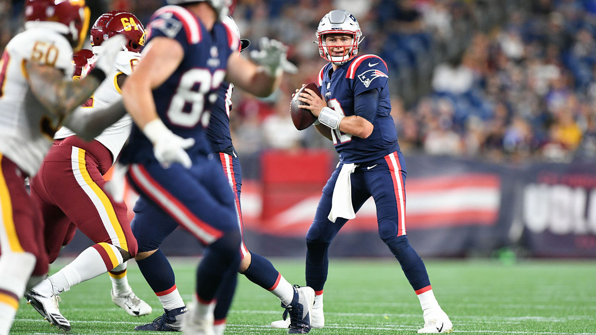 New England Patriots quarterback Mac Jones
