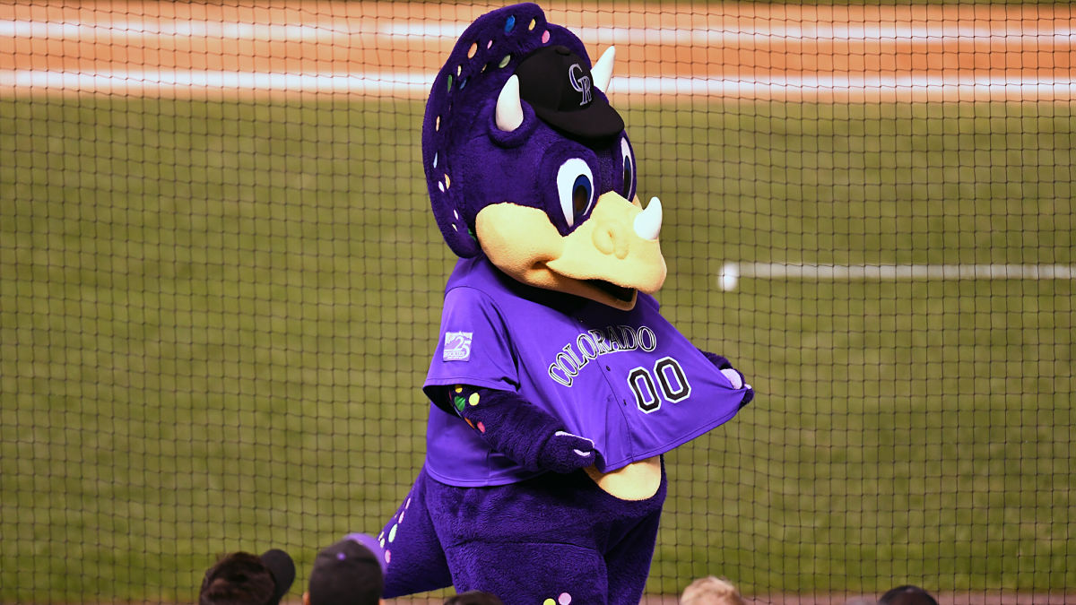 Colorado Rockies mascot Dinger