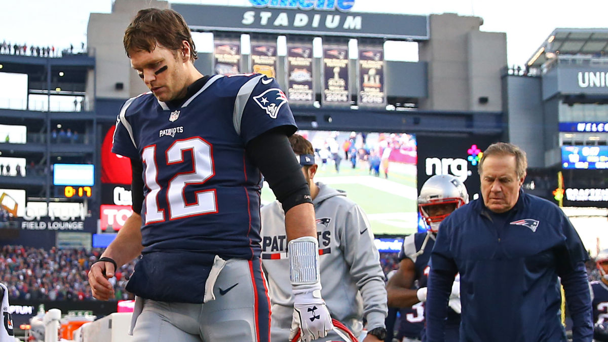 Tampa Bay Buccaneers quarterback Tom Brady, New England Patriots head coach Bill Belichick