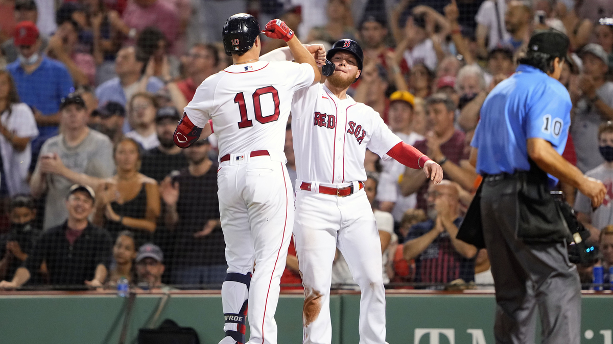 Boston Red Sox Outfielders Hunter Renfroe And Alex Verdugo