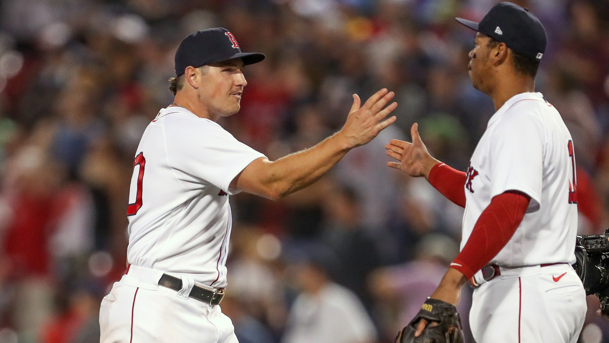 Boston Red Sox Outfielder Hunter Renfroe And Third Baseman Rafael Devers