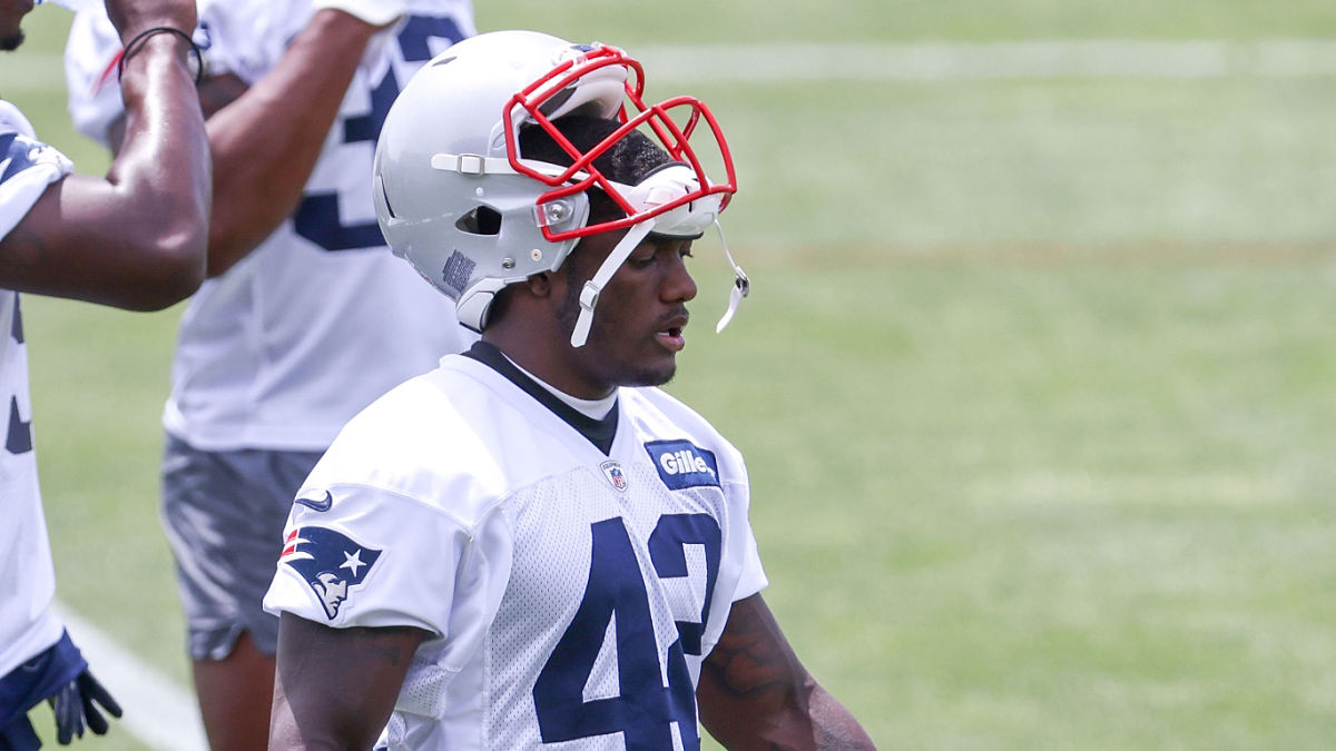 New England Patriots running back JJ Taylor
