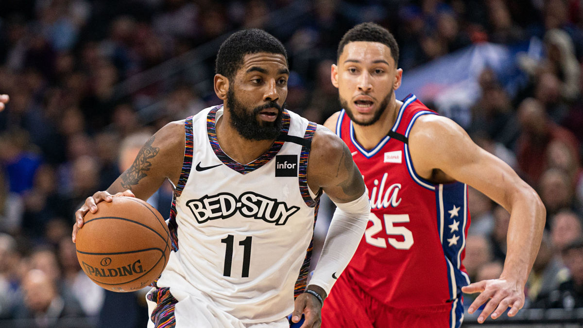 Brooklyn Nets point guard Kyrie Irving, Philadelphia 76ers point guard Ben Simmons