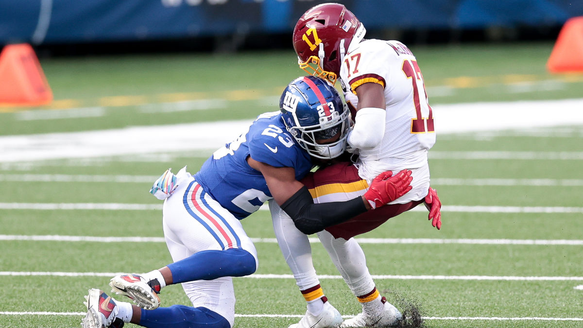 New York Giants cornerback Logan Ryan and Washington Football Team wide receiver Terry McLaurin