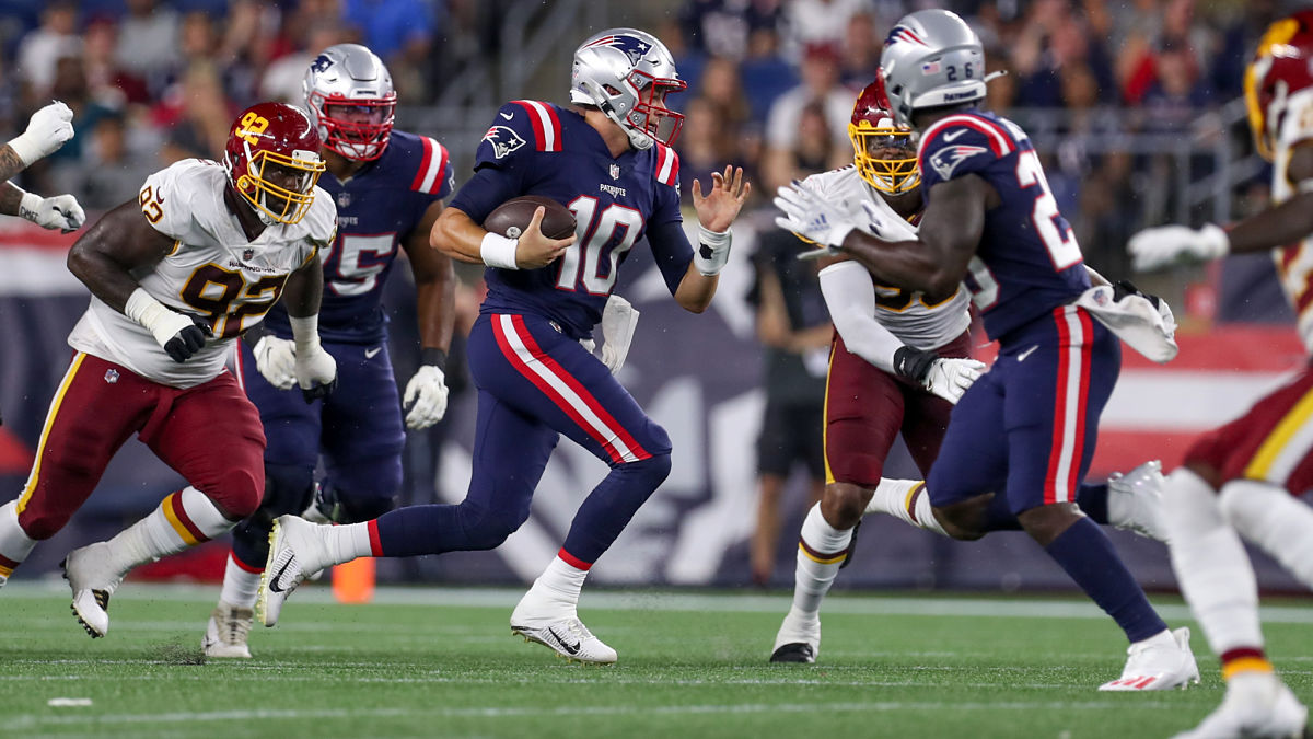 New England Patriots quarterback Mac Jones
