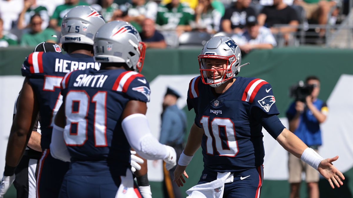 New England Patriots quarterback Mac Jones