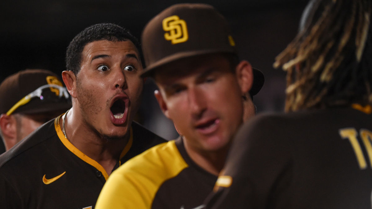 San Diego Padres infielders Manny Machado and Fernando Tatis Jr.