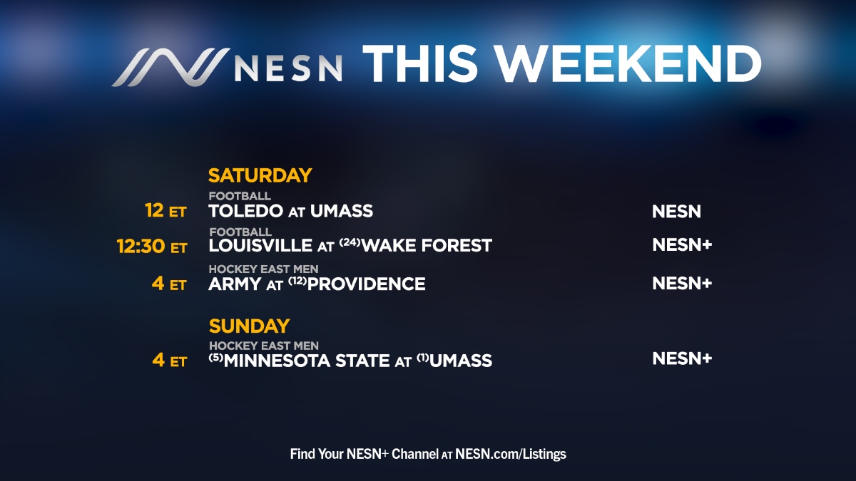 NESN weekend college sports lineup