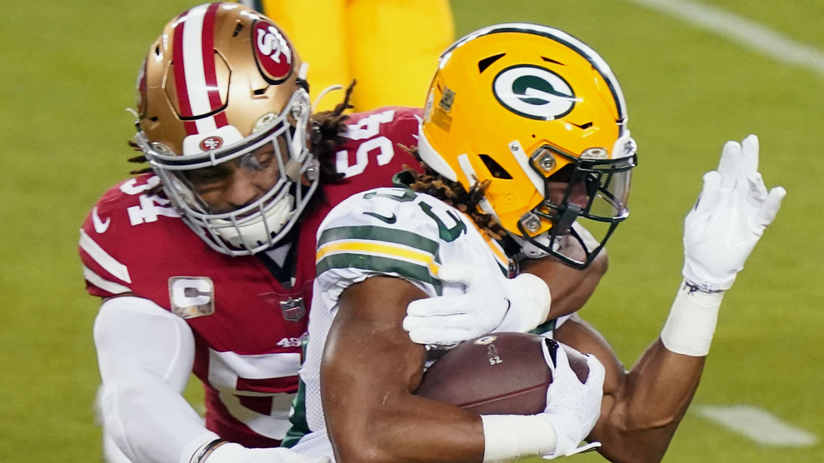 Green Bay Packers running back Aaron Jones