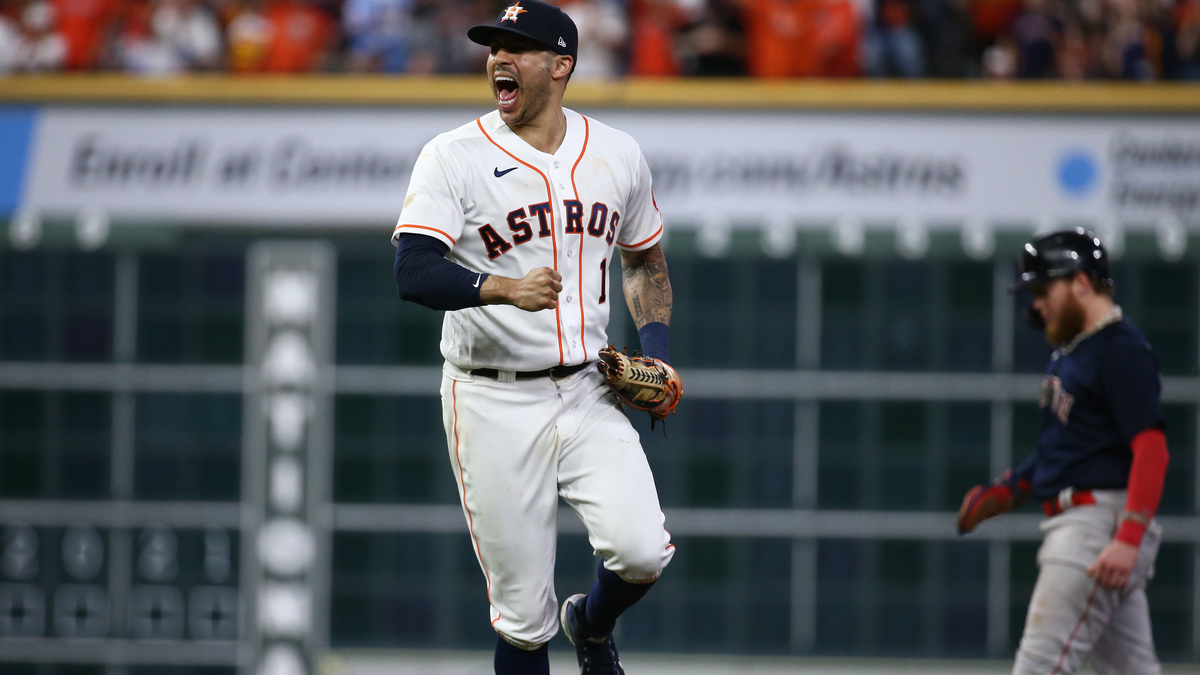 Boston Red Sox outfielder Alex Verdugo, Houston Astros shortstop Carlos Correa