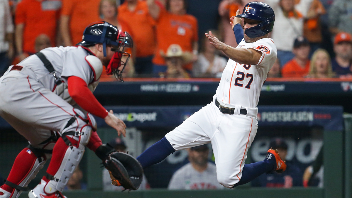 Boston Red Sox catcher Christian Vázquez, Houston Astros second baseman José Altuve