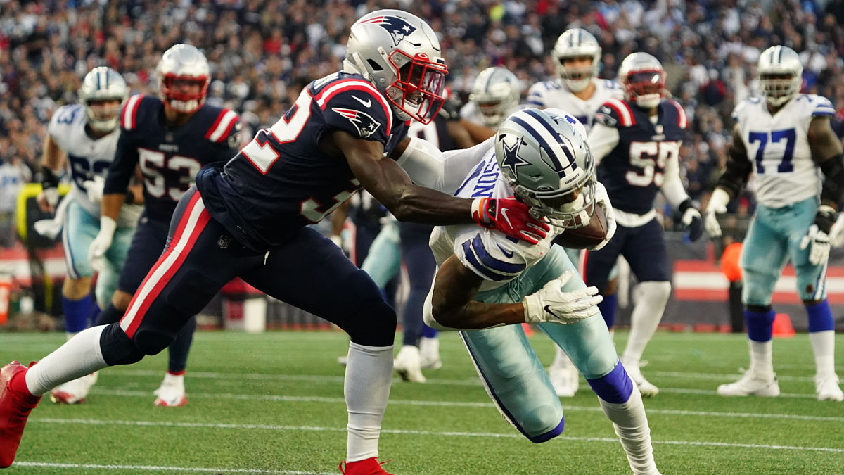 New England Patriots safety Devin McCourty and Dallas Cowboys running back Ezekiel Elliott