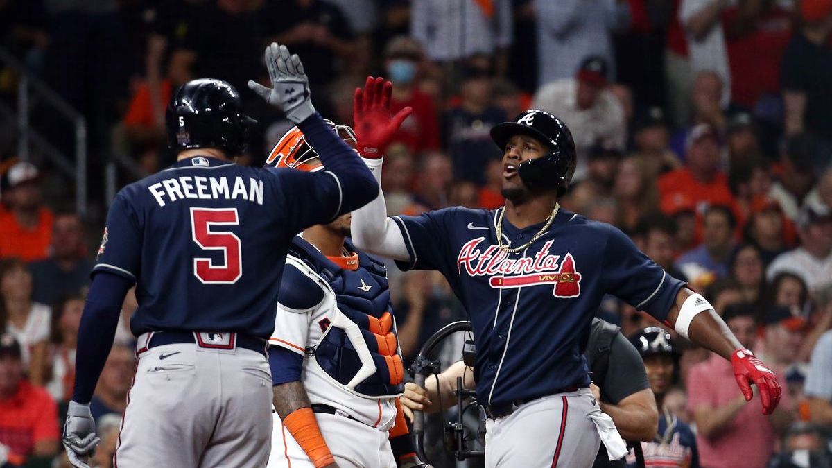 Atlanta Braves' Freddie Freeman, Jorge Soler