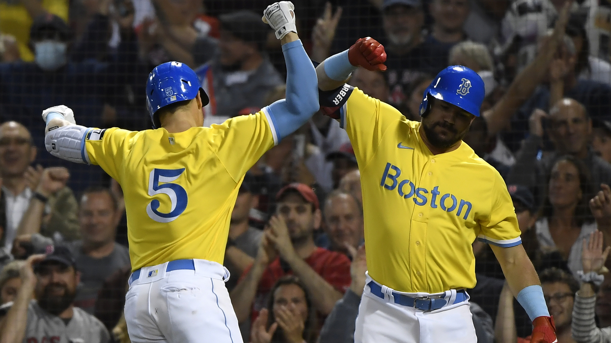 Boston Red Sox utilitymen Kyle Schwarber and Kiké Hernández