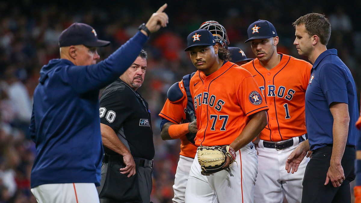 Houston Astros relief pitcher Luis Garcia
