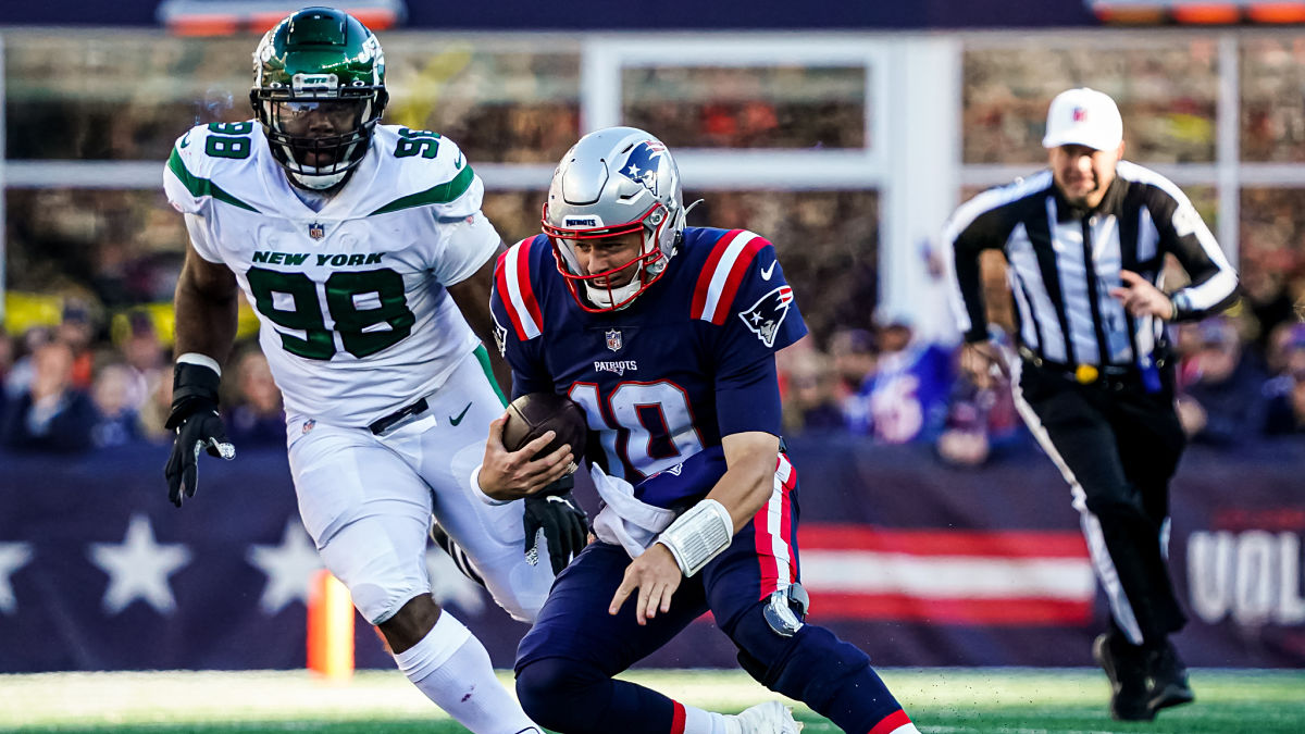 New England Patriots quarterback Mac Jones