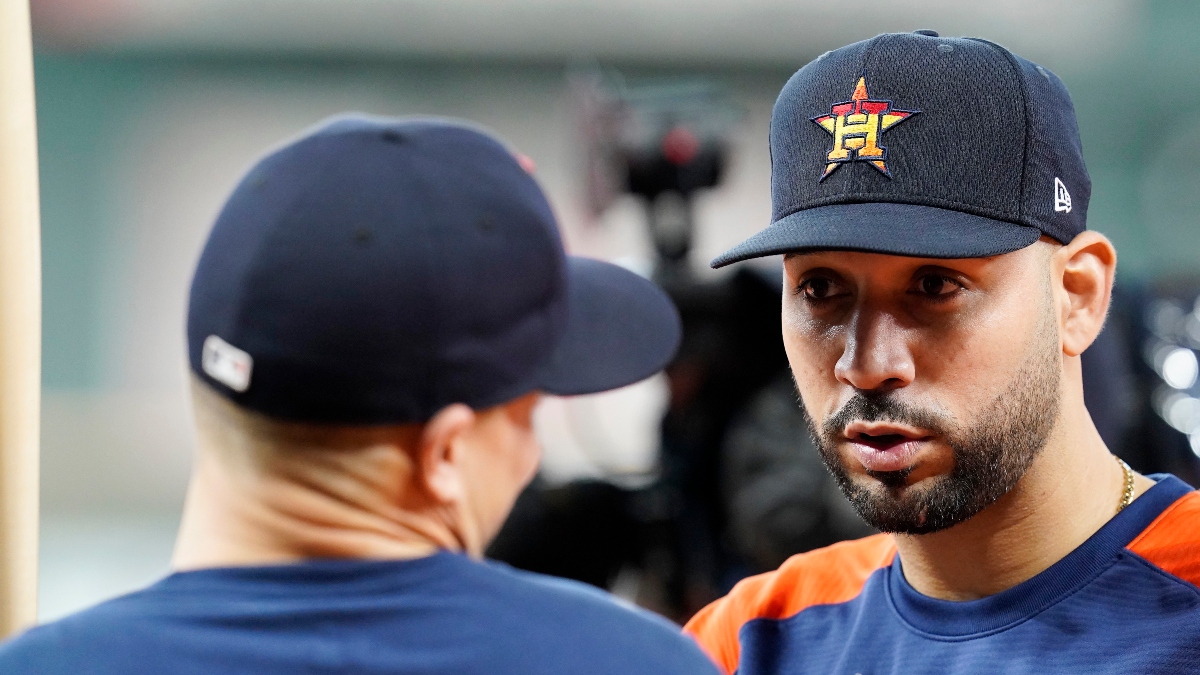 Houston Astros infielder Marwin González and Boston Red Sox center fielder Kiké Hernández