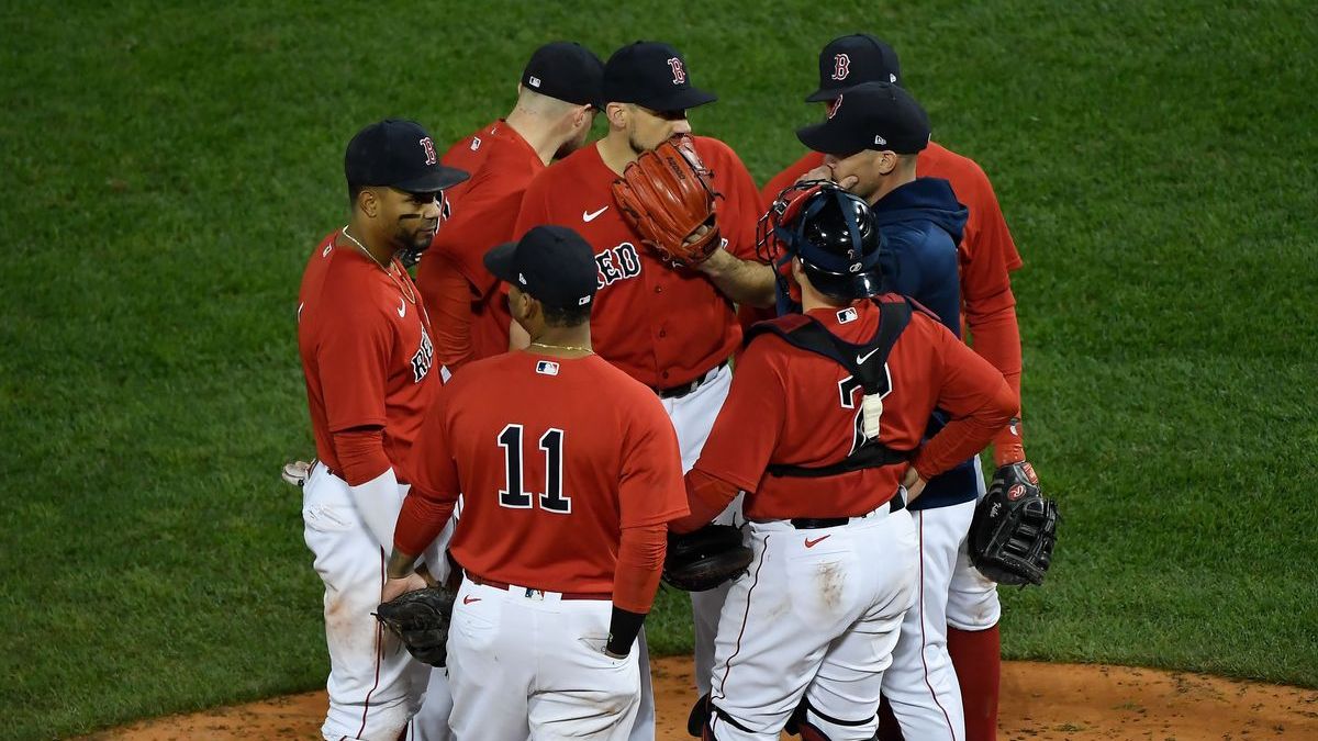 Boston Red Sox pitcher Nathan Eovaldi, manager Alex Cora