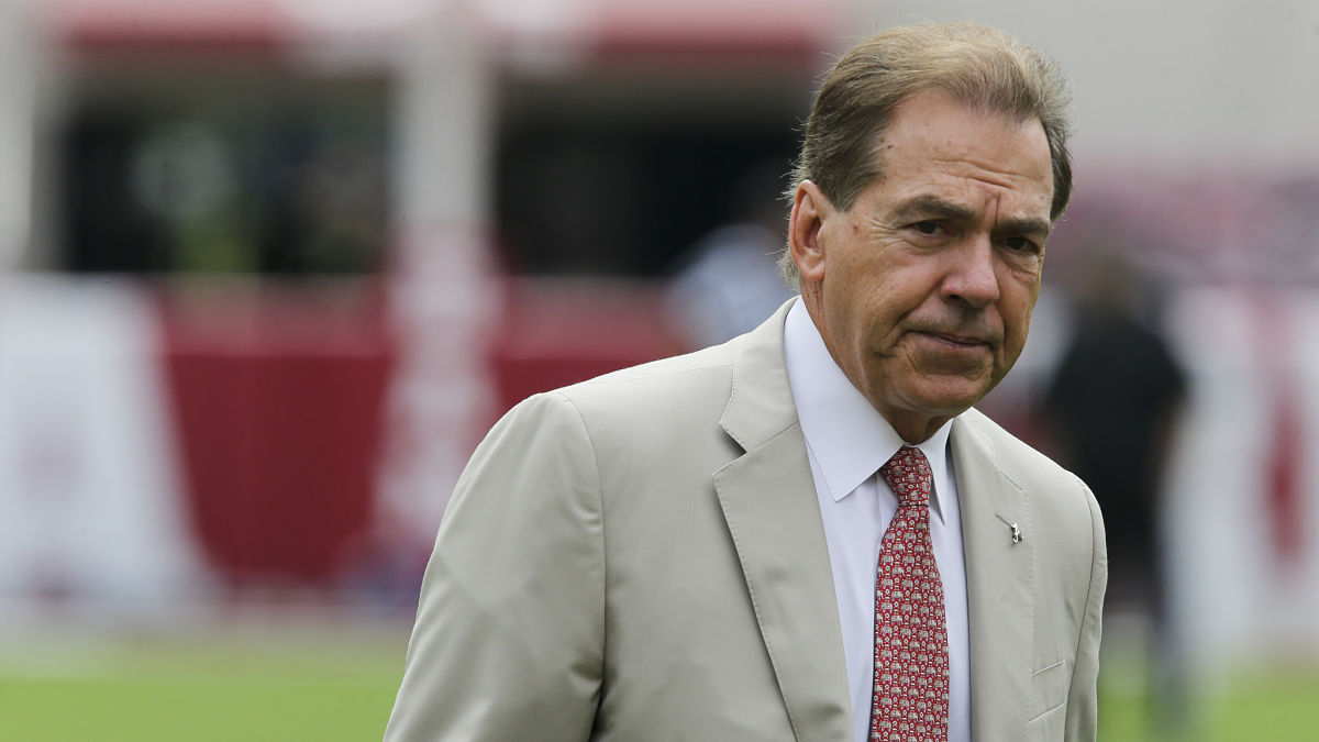 Alabama college football head coach Nick Saban