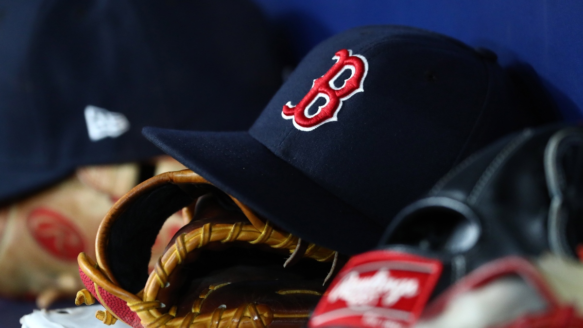 Red Sox hat and glove