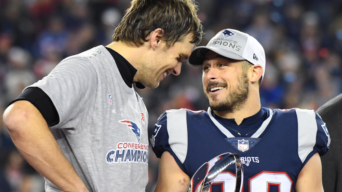 Tampa Bay Buccaneers quarterback Tom Brady, former New England patriots wide receiver Danny Amendola