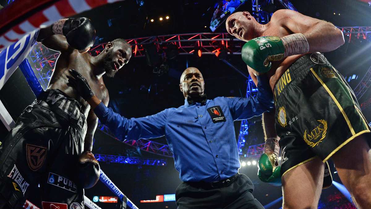 Professional boxers Tyson Fury and Deontay Wilder