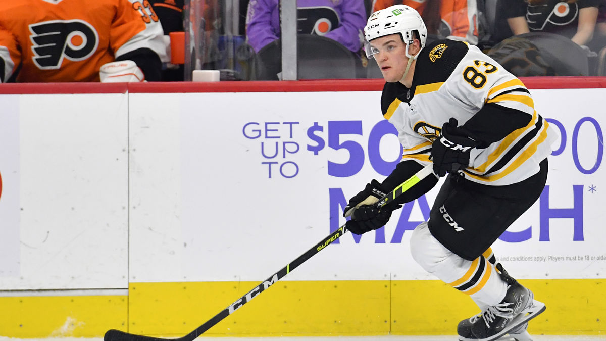 Boston Bruins right wing Karson Kuhlman