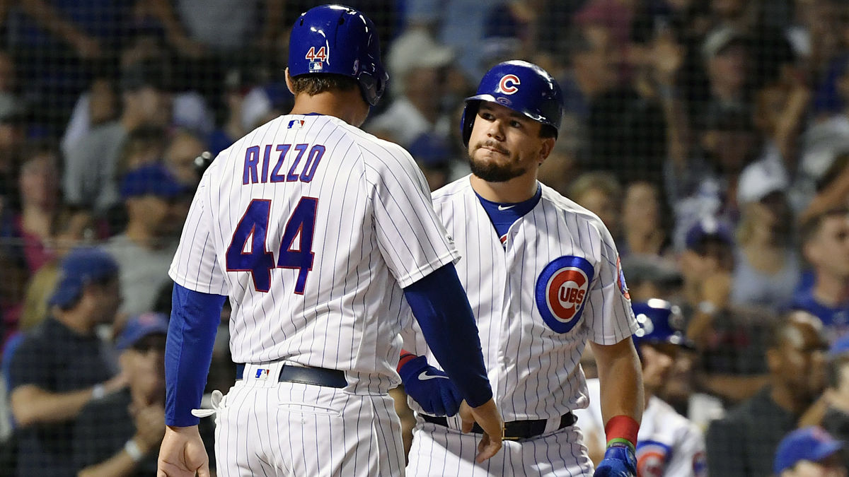 Boston Red Sox outfielder Kyle Schwarber and New York Yankees first baseman Anthony Rizzo